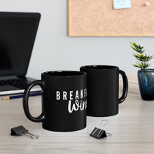 Load image into Gallery viewer, Breakfast Wine  Black mug 11oz
